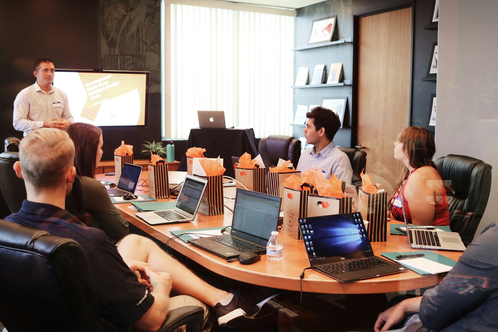 Corporate team in a deep learning upskilling classroom